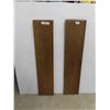 Image 1 : 2 Oak 1/4 Cut Table Leafs 