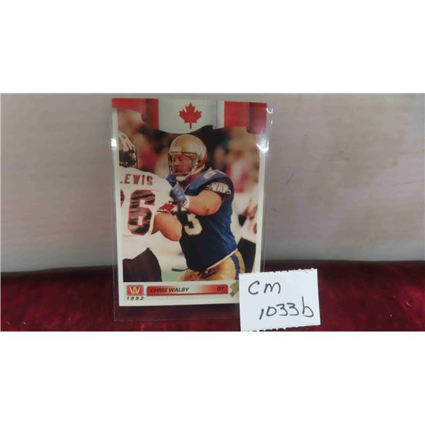 Vhris Walber Winnipeg Blue Bombers Card 