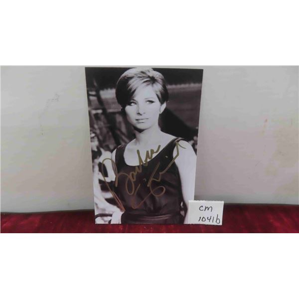 Signed Barbara Streisand 4x6 Photo 