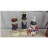 Image 2 : Christmas Decorations: Candle Holders, Pots, Bag of Snow, Tree Skirt,