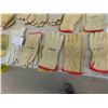 Image 2 : New Gloves 14 Leather Pairs, Cloth, Rubber Grip Gloves 
