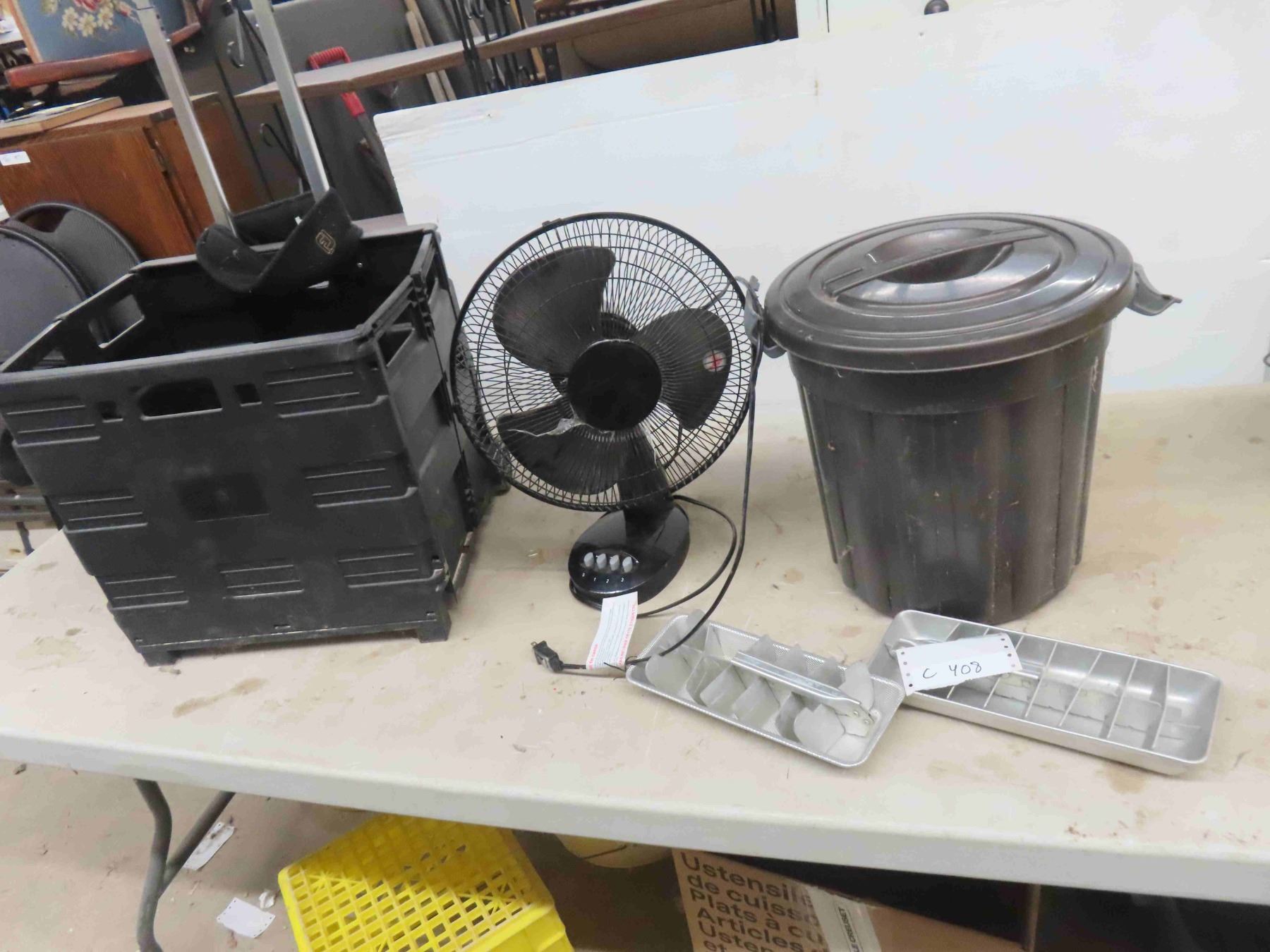 Fan, Garbage Can, Cart with Handle, Vintage Ice Cube Makers - McSherry ...