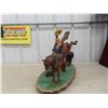 Image 8 : Rustic Western Wood Carved Display 27'' x 10 1/2'' x 13'' 