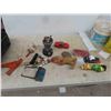 Image 1 : Diecast Cars, Noise Makers, Chalkware Pig, Toy Bucket 