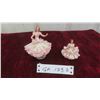 Image 1 : 2 Dresden Ballerinas 2 1/4'' & 4'' Tall 