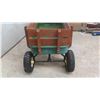 Image 8 : John Deere Metal Wagon with Wood Rails, Rubber Tires & John
