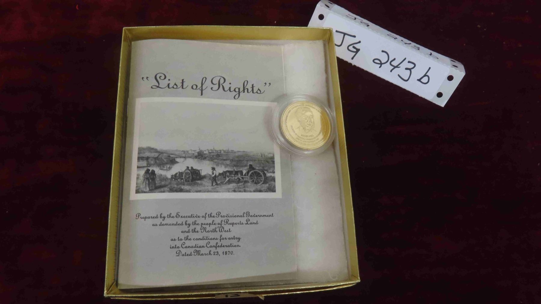 Rare 1870-1995 Louis Riel Founder of Manitoba, Coin (The Manitoba