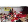 Image 1 : Christmas Decorations: Stockings, Tree Skirt, Bows, Candle Holders, 