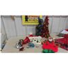 Image 8 : Christmas Decorations: Stockings, Tree Skirt, Bows, Candle Holders, 
