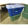 Image 2 : 6 Storage Totes All with Lids 