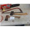 Image 2 : Extension Cords, Electric Chain Saw, 2 Hatchet, Saw