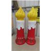 Image 2 : 2 Candle Blow Molds 19'' High 