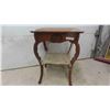 Image 1 : Vintage Wood Parlour Table 23'' x 23'' x 30'' 