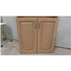 Image 2 : 2 Door Wood Cabinet with Shelves 24'' x 8 1/2'' x 48'' H Drawer Slides