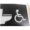 Image 3 : 17 Washroom Signs 6'' x 9'' : English, French, Brail 