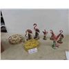 Image 1 : 6 China Flamingos, 2 Collectible Tins 