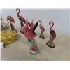 Image 2 : 6 China Flamingos, 2 Collectible Tins 