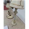Image 11 : 3 Vintage Lamps (2) Table Top (1) Floor , All Matching But 