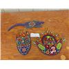 Image 1 : Wood Beaded Displays - Biggest is 14'' x 15'' 