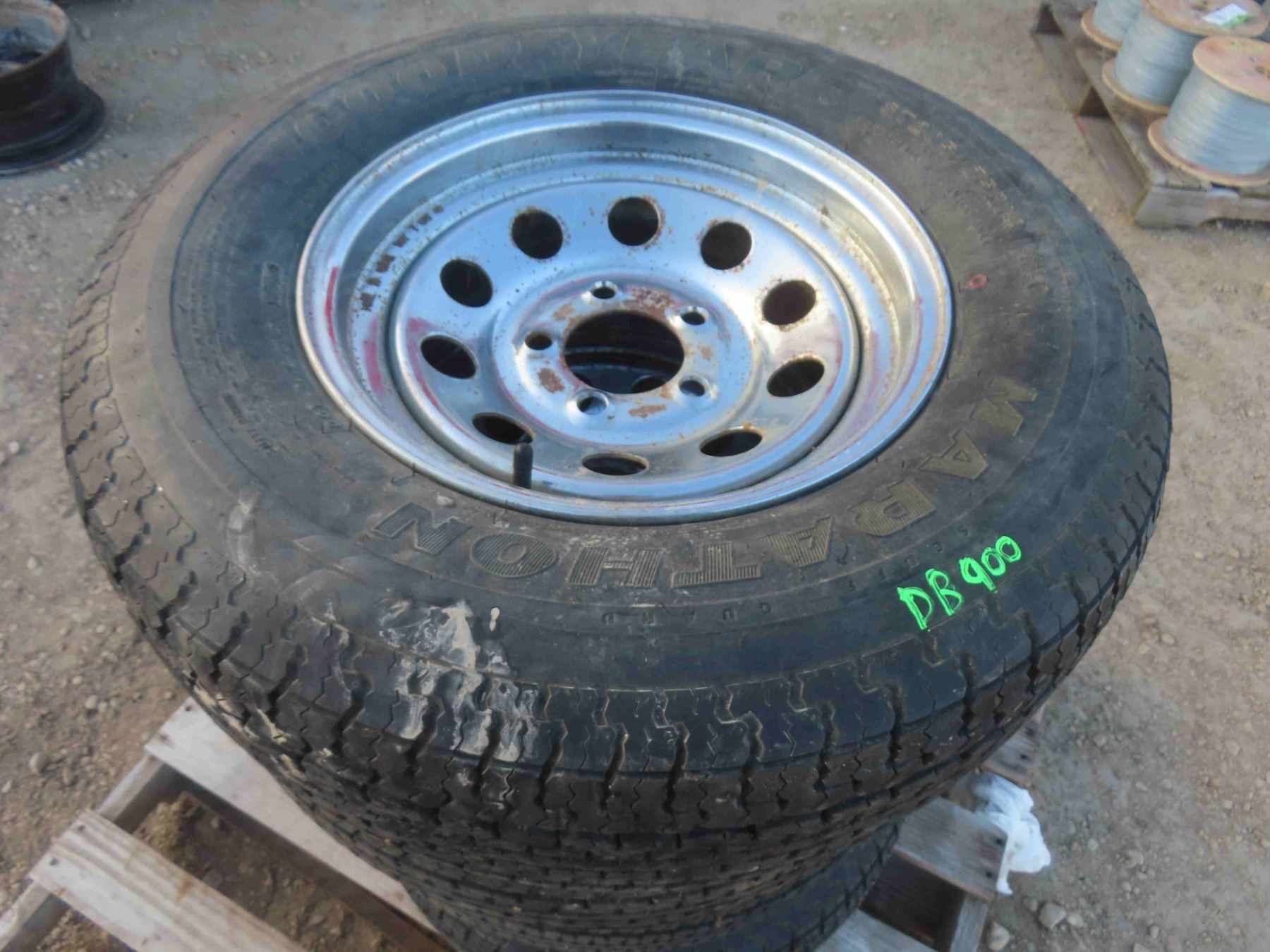 4 Chevy 5 Bolt Rims with 205/75 R14 Tires