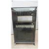 Image 1 : Stereo Stand with Glass Doors on Wheels 19'' x 17'' x 32'' H with Technics