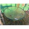 Image 2 : Glass Top Patio Table 35'' Across with 2 Chairs 