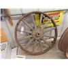 Image 2 : Old Auto Rims Wood + Steel Spoked 