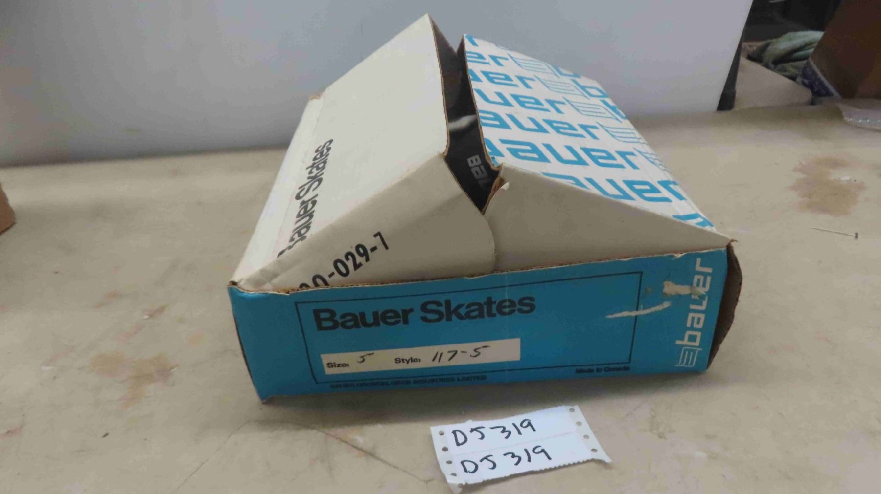New Old Stock Bauer Hockey Skates Size 5 with Original Box