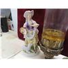 Image 2 : Decorative Oil Lamp with Porcelain Figures (Untested) , Elephant 