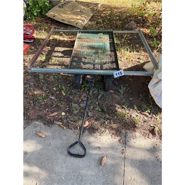 Green wagon c/w mesh deck