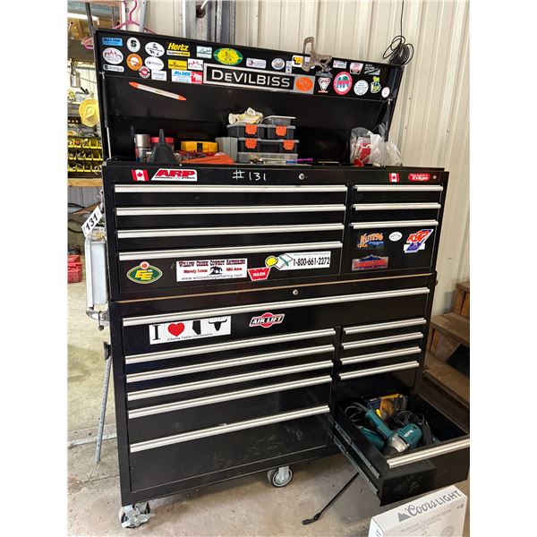 17 drawer rolling tool cabinet. C/w all the tools.