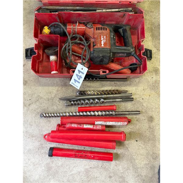 Hilti TE 55 Drill c/w various bits &case.