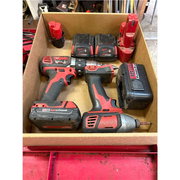 Milwaukee 18 Volt drills, batteries