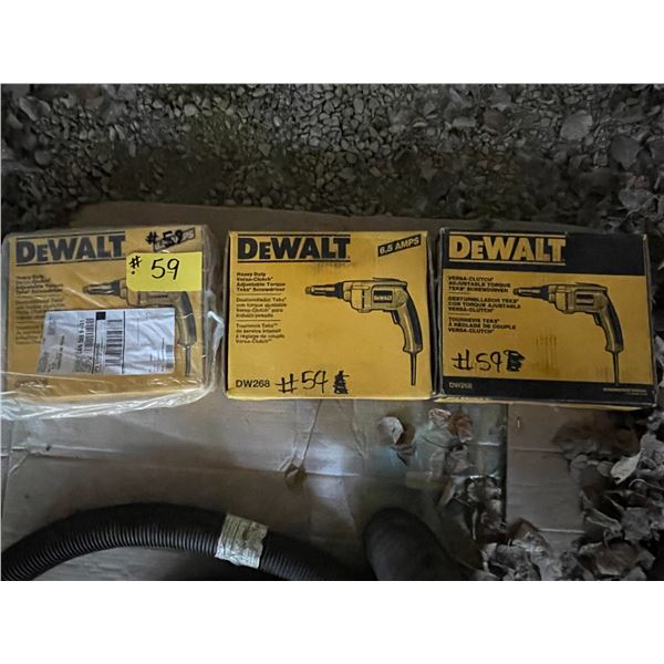 (Selling all together) 3- DeWalt screw guns (New)