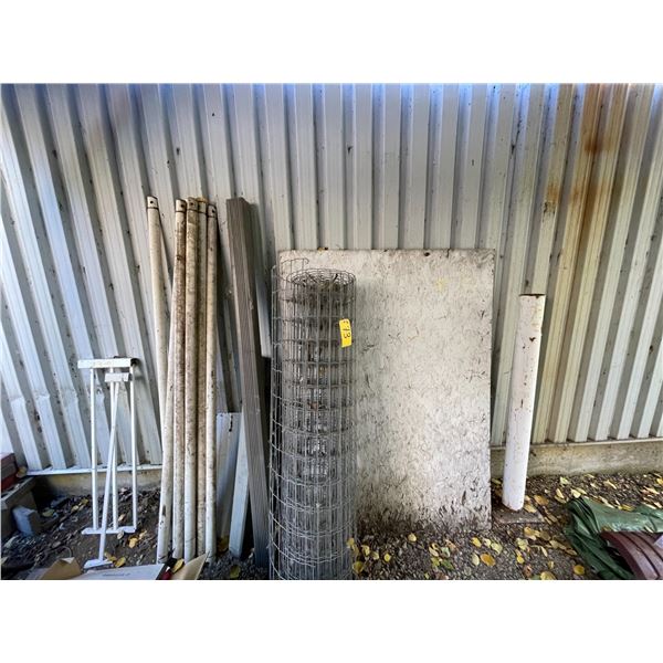 Mesh wire, tent poles, eavestrough