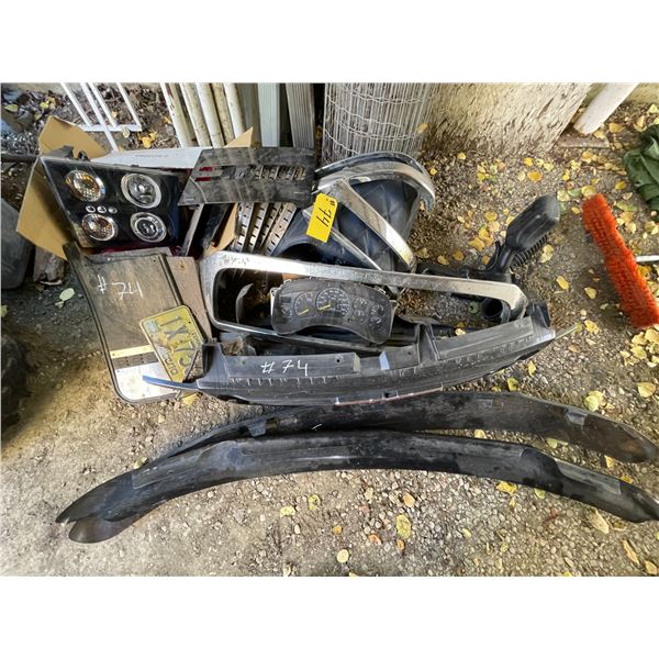 Qty of GM truck parts, grill, hubcaps