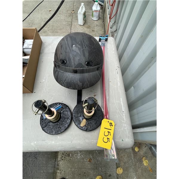 Plow corner whips, atv helmet, 2- plow shoes