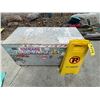 Image 1 : 20in x 42in Metal jobsite box, 2 no parking signs