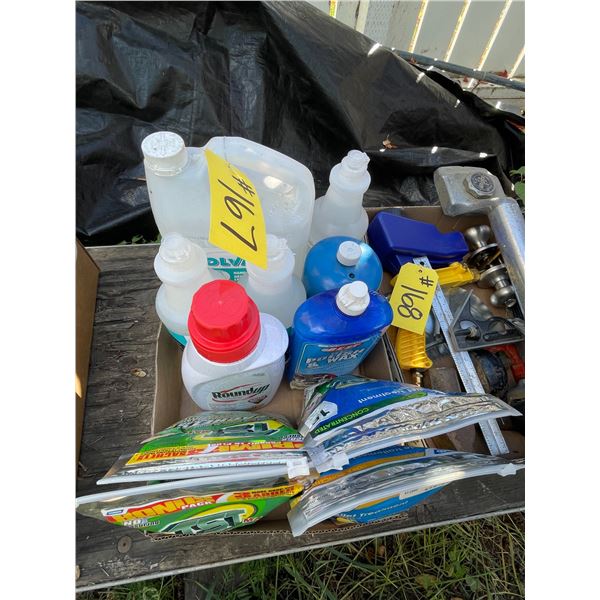 RV plumbing treatments, polish, wax, roundup spray