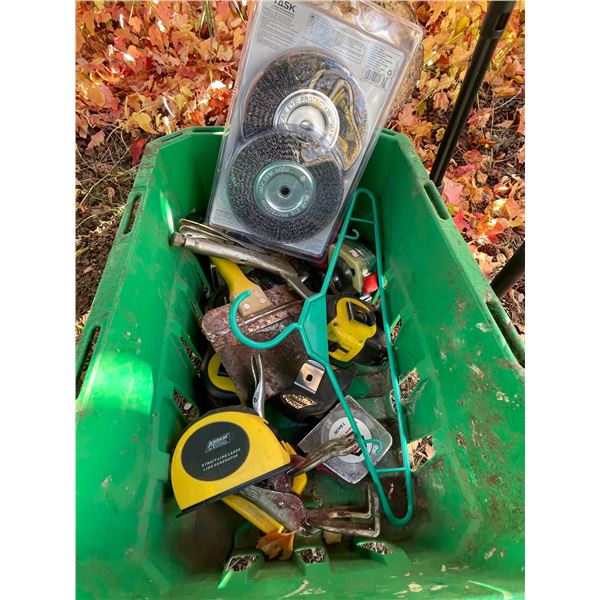 Tape measures, wire wheels