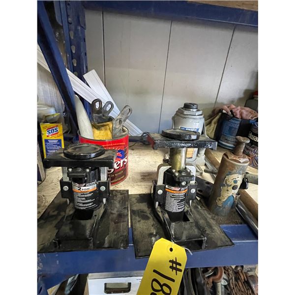 2- Bottle jacks, 2- jack stands