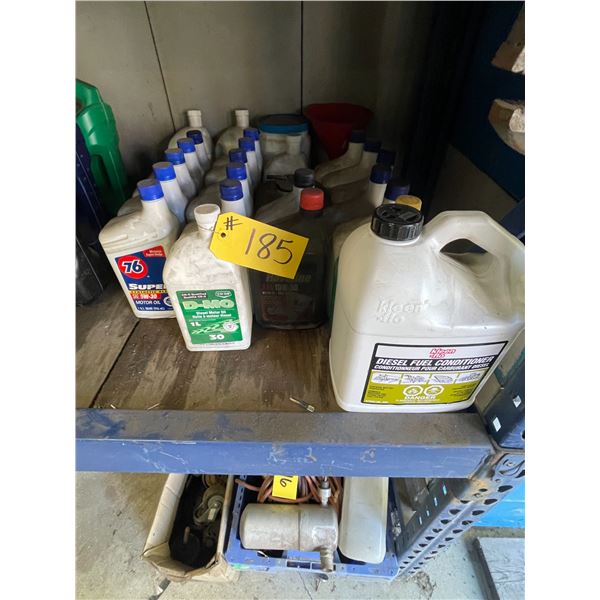 Qty of oil, jug of fuel conditioner