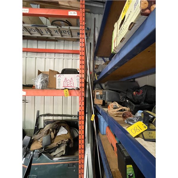 Qty of tent poles, steel pipe, tin edging