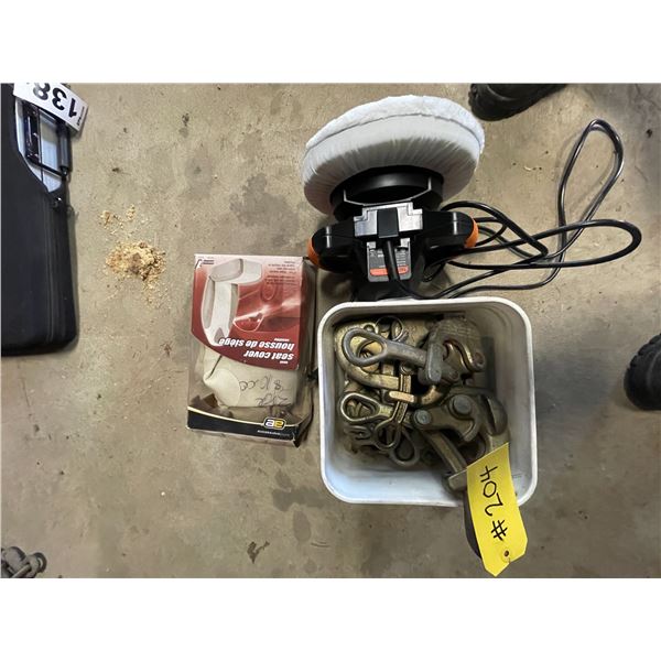 Qty of cable latches, seat cover, elec. buffer