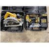 Image 1 : DeWalt 20v drill c/w charges & battery, corded DeWalt circular saw