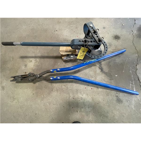 Manual pipe bender, bead breaker