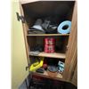 Image 2 : Contents of cabinets, bulbs, stapler, screws, tape measure