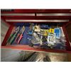 Image 4 : Benchmark tool box c/w sockets, screw drivers, wrenches, staples