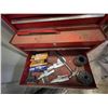 Image 7 : Benchmark tool box c/w sockets, screw drivers, wrenches, staples