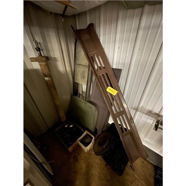 Engine parts, vehicle glass, tin grill